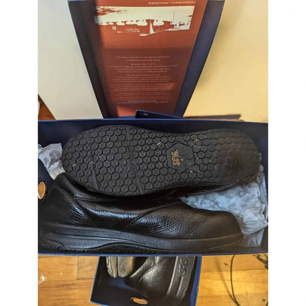 SAS Liberty‎ Slip Resistant Lace Up Comfort Shoes Black Mens sz 7.5 M w/ box